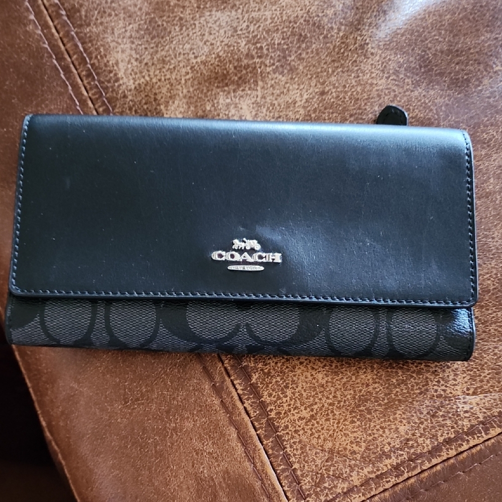 Coach Black Leather Wallet